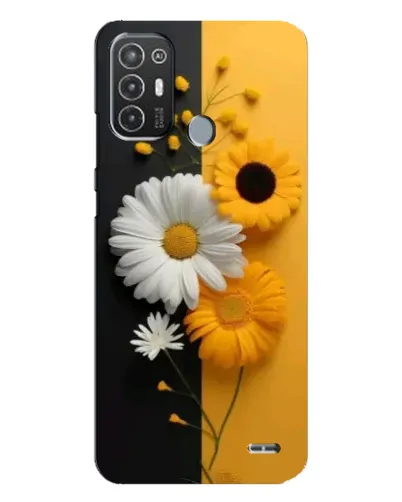 Чехол для TECNO Pop 6 Pro (BE8) с картинкой «Подсолнух и ромашка»
