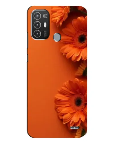 Чехол для TECNO Pop 6 Pro (BE8) с картинкой «Оранжевые герберы»