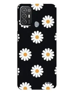 Чехол для TECNO Pop 6 Pro (BE8) с картинкой «Ромашки на черном» Чехол для TECNO Pop 6 Pro (BE8) с картинкой «Ромашки на черном»