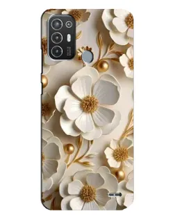Чехол для TECNO Pop 6 Pro (BE8) с картинкой «Белие бумажние цвети» Чехол для TECNO Pop 6 Pro (BE8) с картинкой «Белие бумажние цвети»