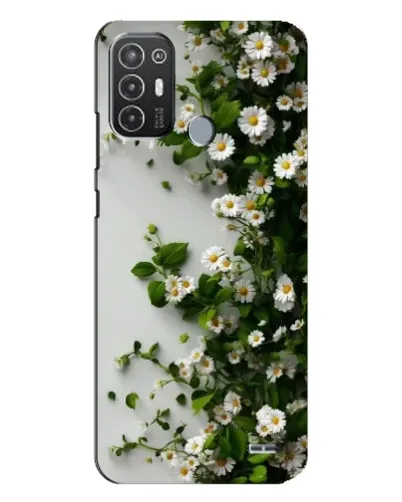 Чехол для TECNO Pop 6 Pro (BE8) с картинкой «Ветка мелких белых цветов»