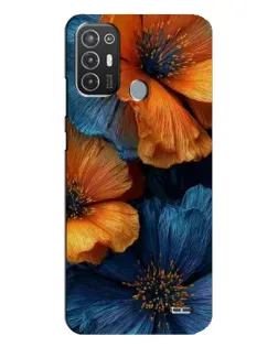 Чехол для TECNO Pop 6 Pro (BE8) с картинкой «Яркая сине-оранжевая флора» Чехол для TECNO Pop 6 Pro (BE8) с картинкой «Яркая сине-оранжевая флора»