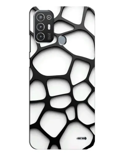 Чехол для TECNO Pop 6 Pro (BE8) с картинкой «Белая объемная сетка»