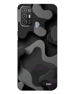 Чехол для TECNO Pop 6 Pro (BE8) с картинкой «Темный абстрактный камуфляж»