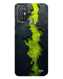 Чехол для TECNO Pop 6 Pro (BE8) с картинкой «Салатовый разлом скалы»
