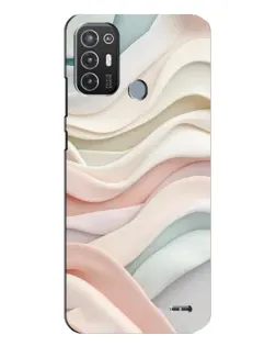 Чехол для TECNO Pop 6 Pro (BE8) с картинкой «Пастельные нежные волны»