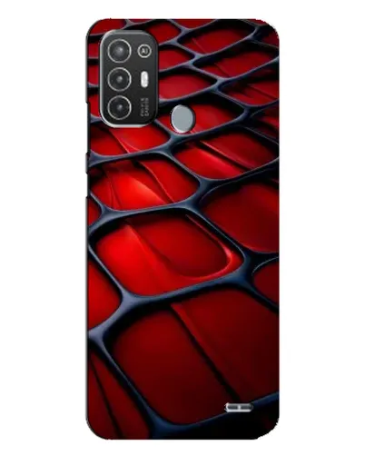 Чехол для TECNO Pop 6 Pro (BE8) с картинкой «Красная глянцевая сетка»