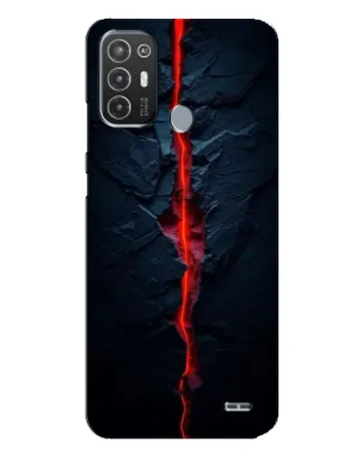 Чехол для TECNO Pop 6 Pro (BE8) с картинкой «Kрасная лавовая трещина»