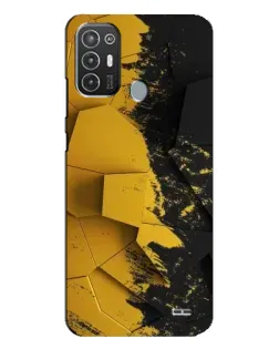 Чехол для TECNO Pop 6 Pro (BE8) с картинкой «Золотые осколки геометрии»