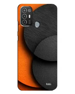 Чехол для TECNO Pop 6 Pro (BE8) с картинкой «Геометрия оранжевых кругов»
