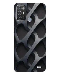 Чехол для TECNO Pop 6 Pro (BE8) с картинкой «Объемное серое плетение»