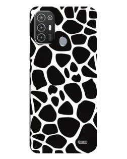 Чехол для TECNO Pop 6 Pro (BE8) с картинкой «Черно-белый жираф»