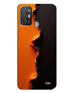 Чехол для TECNO Pop 6 Pro (BE8) с картинкой «Оранжевый разлом»