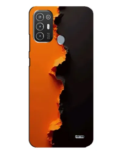 Чехол для TECNO Pop 6 Pro (BE8) с картинкой «Оранжевый разлом»
