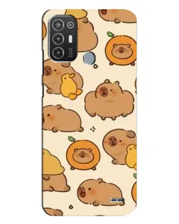 Чехол для TECNO Pop 6 Pro (BE8) с картинкой «Капибары с апельсинами»