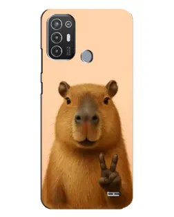 Чехол для TECNO Pop 6 Pro (BE8) с картинкой «Капибара виктория»