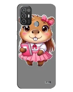 Чехол для TECNO Pop 6 Pro (BE8) с картинкой «Девочка капибара»