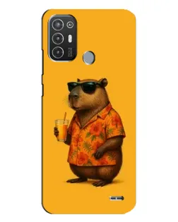 Чехол для TECNO Pop 6 Pro (BE8) с картинкой «Капибара на отдыхе»