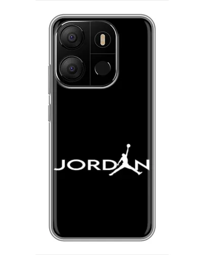 Чохол для TECNO Pop 7 Pro з картинкою «Jordan White Logo»