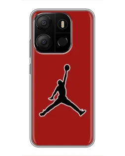 Чохол для TECNO Pop 7 Pro з картинкою «Jordan Red Back»