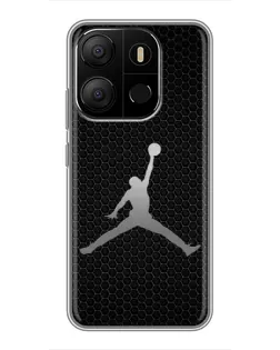 Чохол для TECNO Pop 7 Pro з картинкою «Jordan Dark Carbon»