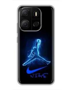 Чохол для TECNO Pop 7 Pro з картинкою «Jordan Neon Blue»