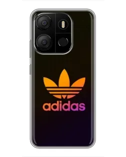 Чехол для TECNO Pop 7 Pro с картинкой «Градиент Adidas»