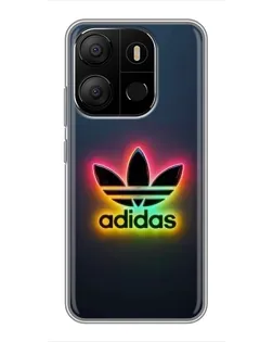 Чехол для TECNO Pop 7 Pro с картинкой «Неоновый Adidas»