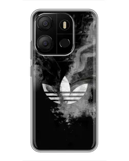 Чехол для TECNO Pop 7 Pro с картинкой «Абстрактный дым Adidas»