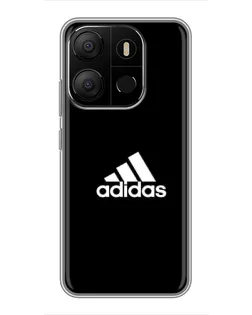 Чехол для TECNO Pop 7 Pro с картинкой «Черная классика Adidas»