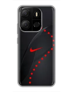 Чехол для TECNO Pop 7 Pro с картинкой «Абстрактный дизайн Nike»