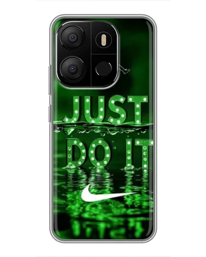 Чехол для TECNO Pop 7 Pro с картинкой «Зеленый неоновый Nike»