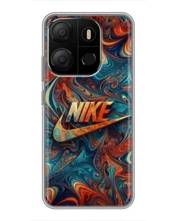 Чехол для TECNO Pop 7 Pro с картинкой «Nike в абстракции»
