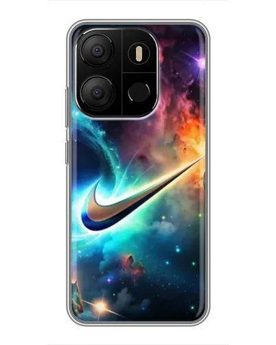 Чехол для TECNO Pop 7 Pro с картинкой «Космический Nike Swoosh»