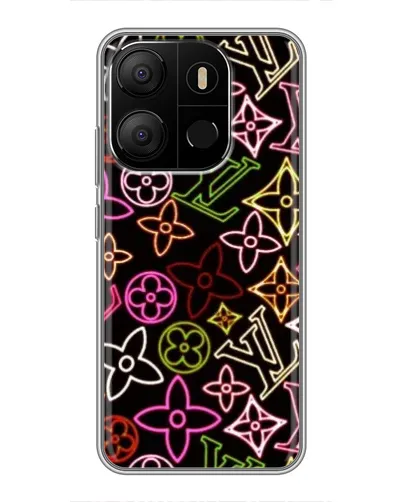 Чехол для TECNO Pop 7 Pro с картинкой «Неоновый микс Nike» Чехол для TECNO Pop 7 Pro с картинкой «Неоновый микс Nike»