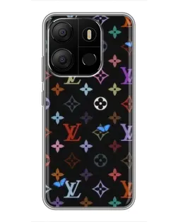Чехол для TECNO Pop 7 Pro с картинкой «Цветная монограмма LV»