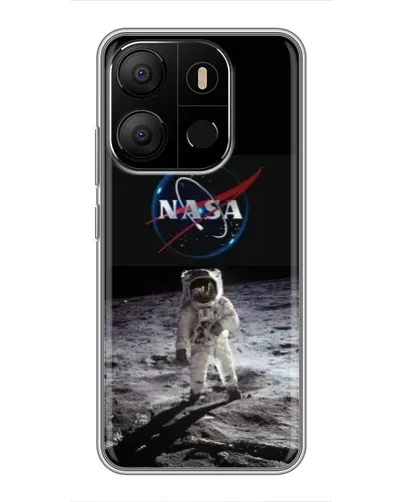 Чехол для TECNO Pop 7 Pro с картинкой «Астронавт на Луне» Чехол для TECNO Pop 7 Pro с картинкой «Астронавт на Луне»