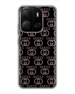 Чехол для TECNO Pop 7 Pro с картинкой «Классическая монограмма Gucci»