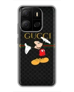 Чехол для TECNO Pop 7 Pro с картинкой «Микки Маус Gucci»