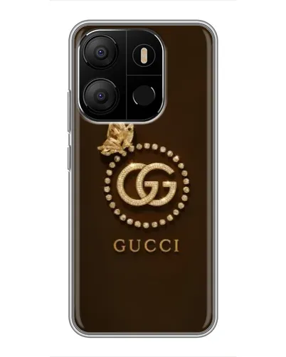 Чехол для TECNO Pop 7 Pro с картинкой «Gucci — золотая бабочка»
