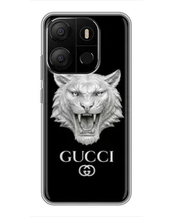 Чохол для TECNO Pop 7 Pro з картинкою «Gucci — срібний лев» Чохол для TECNO Pop 7 Pro з картинкою «Gucci — срібний лев»