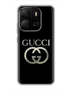 Чохол для TECNO Pop 7 Pro з картинкою «Gucci — золото на чорному» Чохол для TECNO Pop 7 Pro з картинкою «Gucci — золото на чорному»