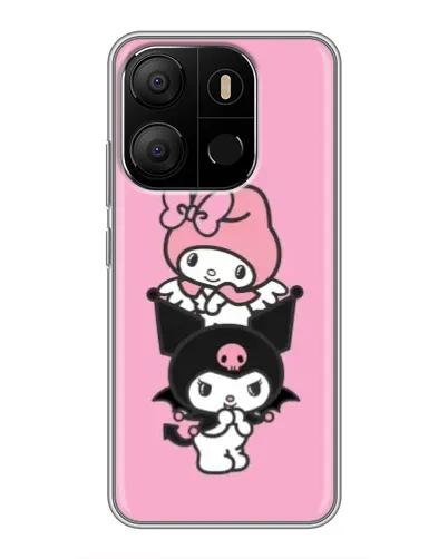 Чехол для TECNO Pop 7 Pro с картинкой «My Melody и Kuromi»