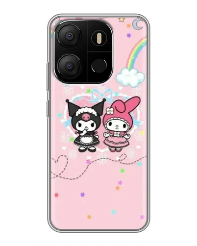 Чехол для TECNO Pop 7 Pro с картинкой «My Melody и Kuromi»