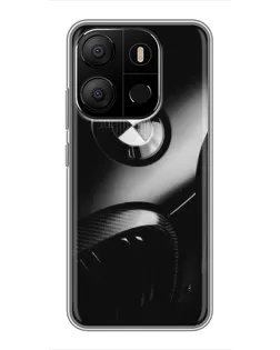 Чехол для TECNO Pop 7 Pro с картинкой «Эмблема BMW — макро»