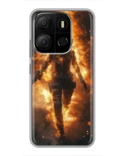 Чохол для TECNO Pop 7 Pro з картинкою «BMW — швидкість у дощі»