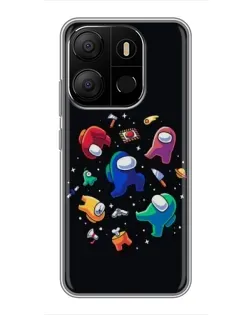 Чехол для TECNO Pop 7 Pro с картинкой «Among Us космос»