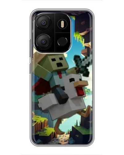Чехол для TECNO Pop 7 Pro с картинкой «Стив и гусь»