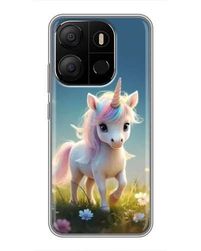 Чехол для TECNO Pop 7 Pro с картинкой «Единорог на поляне» Чехол для TECNO Pop 7 Pro с картинкой «Единорог на поляне»