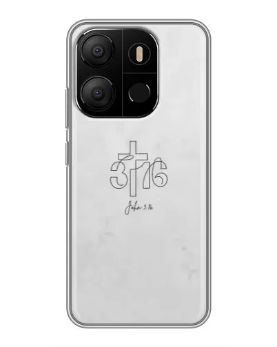 Чехол для TECNO Pop 7 Pro с картинкой «Иоанна 3:16 Крест» Чехол для TECNO Pop 7 Pro с картинкой «Иоанна 3:16 Крест»